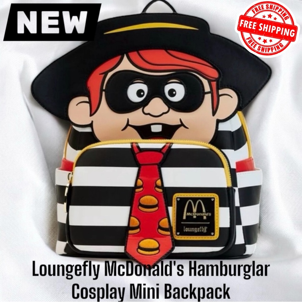 NWT Loungefly McDonald's Hamburglar Cosplay Mini Backpack FREE SHIPPING